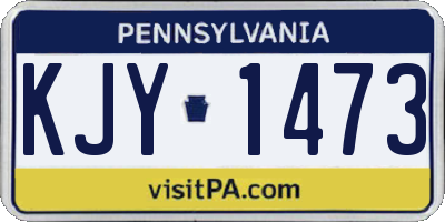 PA license plate KJY1473