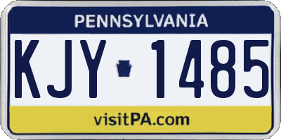 PA license plate KJY1485