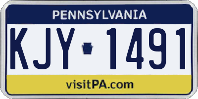 PA license plate KJY1491