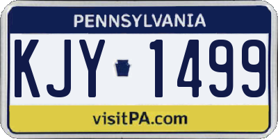 PA license plate KJY1499