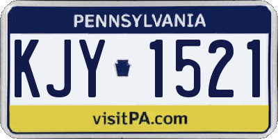 PA license plate KJY1521