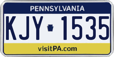 PA license plate KJY1535
