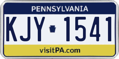 PA license plate KJY1541