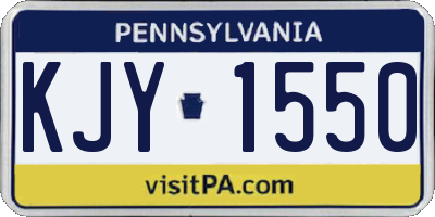PA license plate KJY1550
