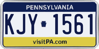 PA license plate KJY1561