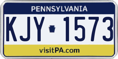 PA license plate KJY1573