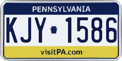 PA license plate KJY1586
