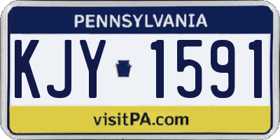PA license plate KJY1591