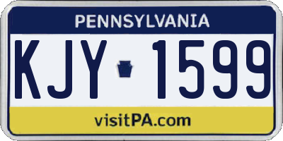 PA license plate KJY1599