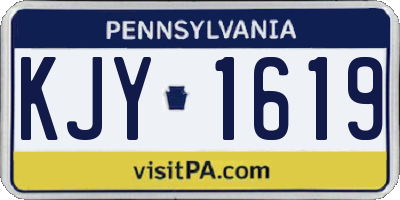 PA license plate KJY1619