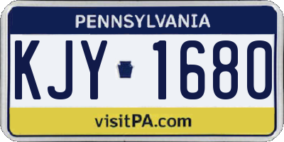 PA license plate KJY1680