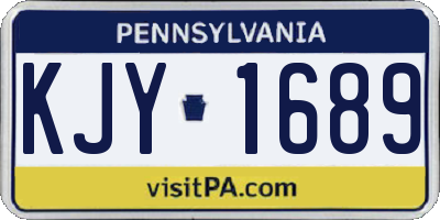 PA license plate KJY1689