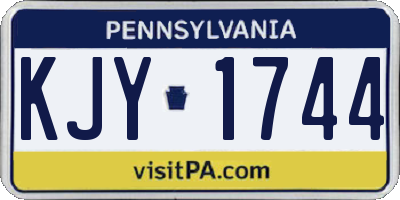 PA license plate KJY1744