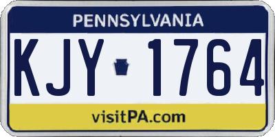 PA license plate KJY1764