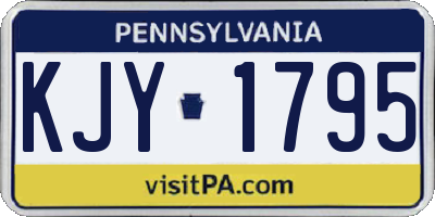 PA license plate KJY1795