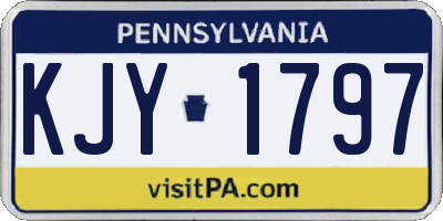 PA license plate KJY1797