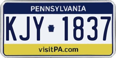 PA license plate KJY1837