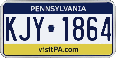 PA license plate KJY1864