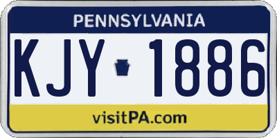 PA license plate KJY1886