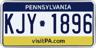 PA license plate KJY1896