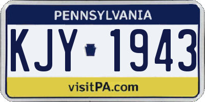 PA license plate KJY1943