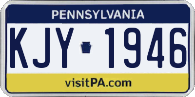 PA license plate KJY1946