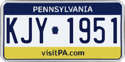 PA license plate KJY1951