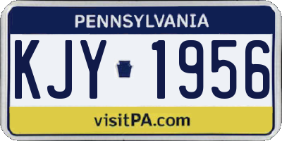PA license plate KJY1956