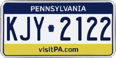 PA license plate KJY2122