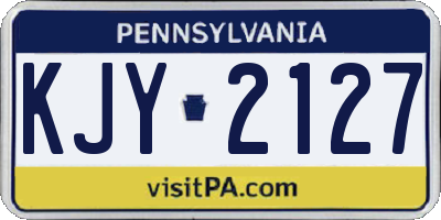 PA license plate KJY2127