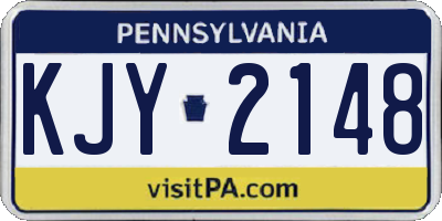 PA license plate KJY2148
