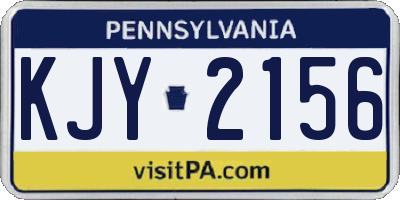 PA license plate KJY2156