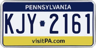 PA license plate KJY2161