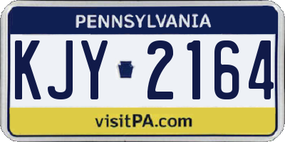 PA license plate KJY2164