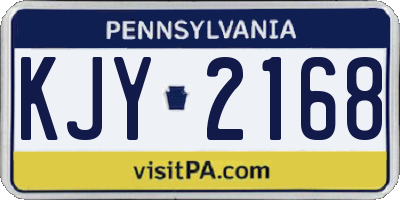 PA license plate KJY2168