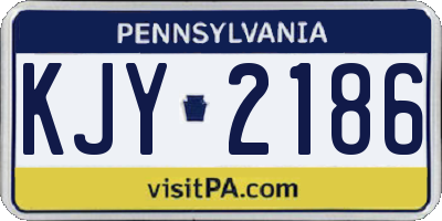 PA license plate KJY2186