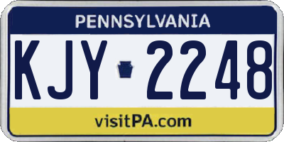 PA license plate KJY2248