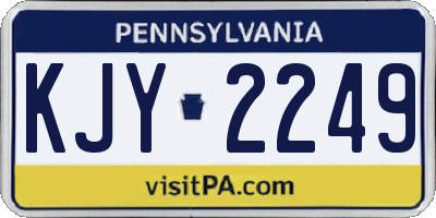 PA license plate KJY2249