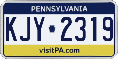 PA license plate KJY2319