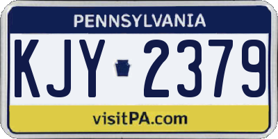 PA license plate KJY2379