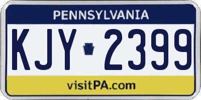 PA license plate KJY2399