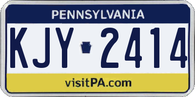 PA license plate KJY2414