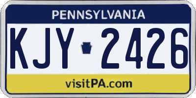 PA license plate KJY2426
