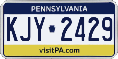 PA license plate KJY2429