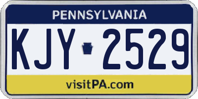 PA license plate KJY2529