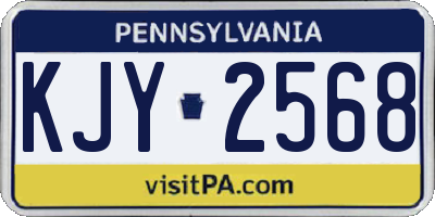 PA license plate KJY2568