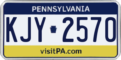 PA license plate KJY2570