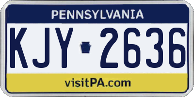 PA license plate KJY2636