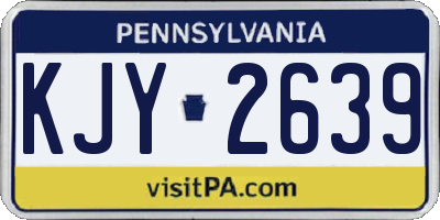 PA license plate KJY2639