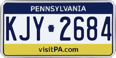PA license plate KJY2684